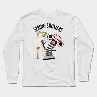 Spring Showers Funny Season Pun Long Sleeve T-Shirt